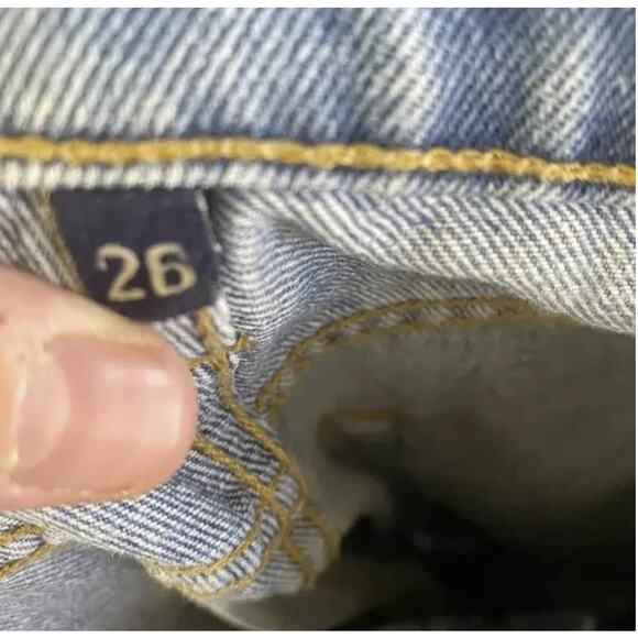 Carmar Luna Distressed Straight Leg Denim Jeans Hi-Rise Medium Wash Cotton 26 - Picture 7 of 16